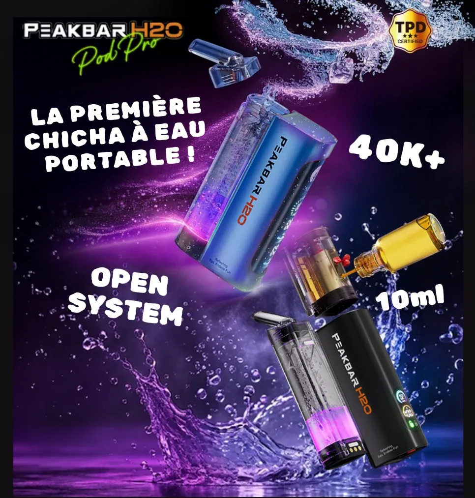 Peakbar H2O Pro, la première chicha à eau portable